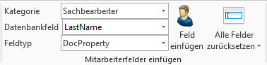 Datenfelder einf&uuml;gen